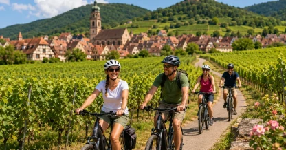 Visiter l'Alsace en vélo sur la Route des Vins
